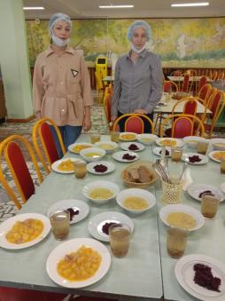 В целях мониторинга организации горячего питания школьников организовано  еженедельное дежурство со стороны родительской общественности в школьной столовой (29.09.2023)